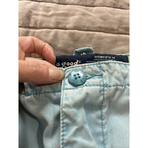 Life is Good Chino Shorts Blue Size Medium Bareback VTG Y2K Cotton Faded - Picture 5 of 10